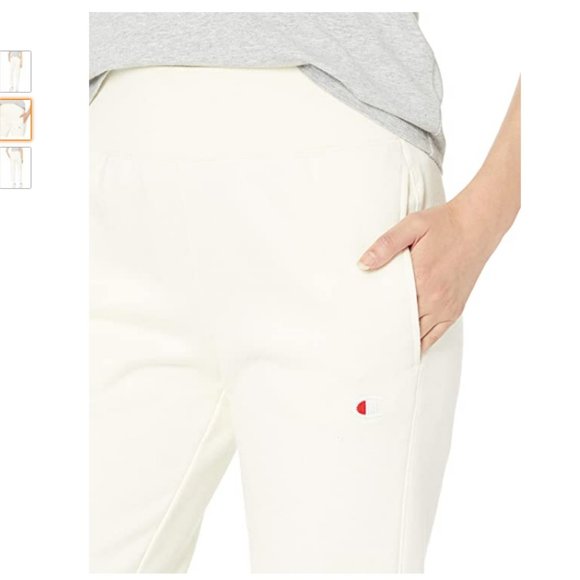 Champion Reverese Weave Jogger Sweatpants OffWhite - Picture 3 of 10